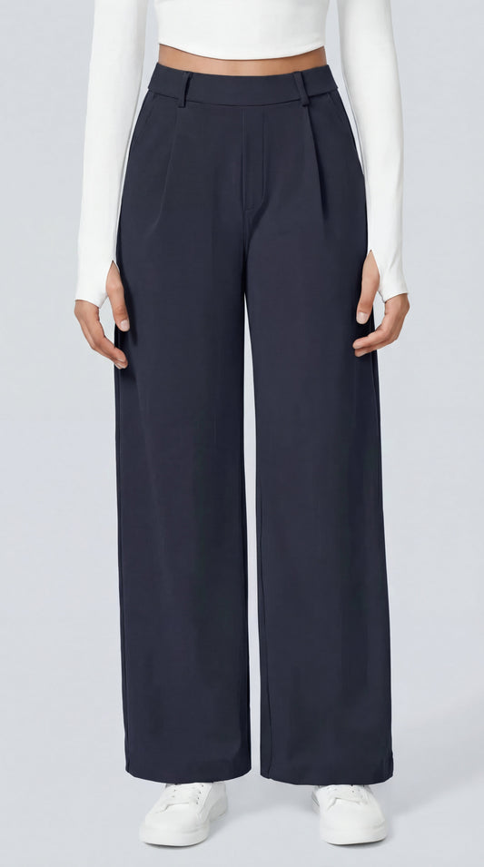 Juliana|Pantalones DayStretch de cintura alta, bolsillos y pierna recta