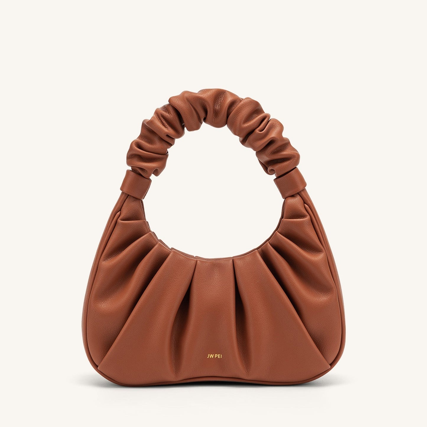 BOLSO FRUNCIDO I Piel marrón