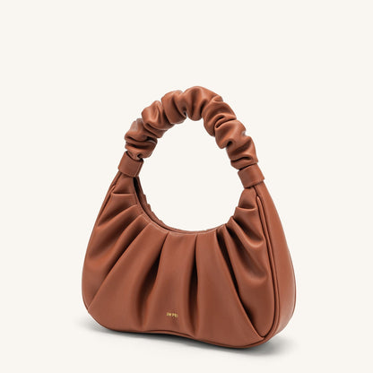 BOLSO FRUNCIDO I Piel marrón