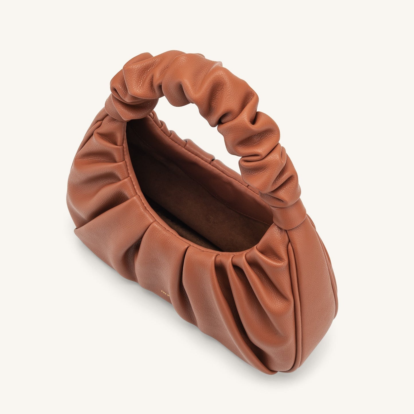 BOLSO FRUNCIDO I Piel marrón