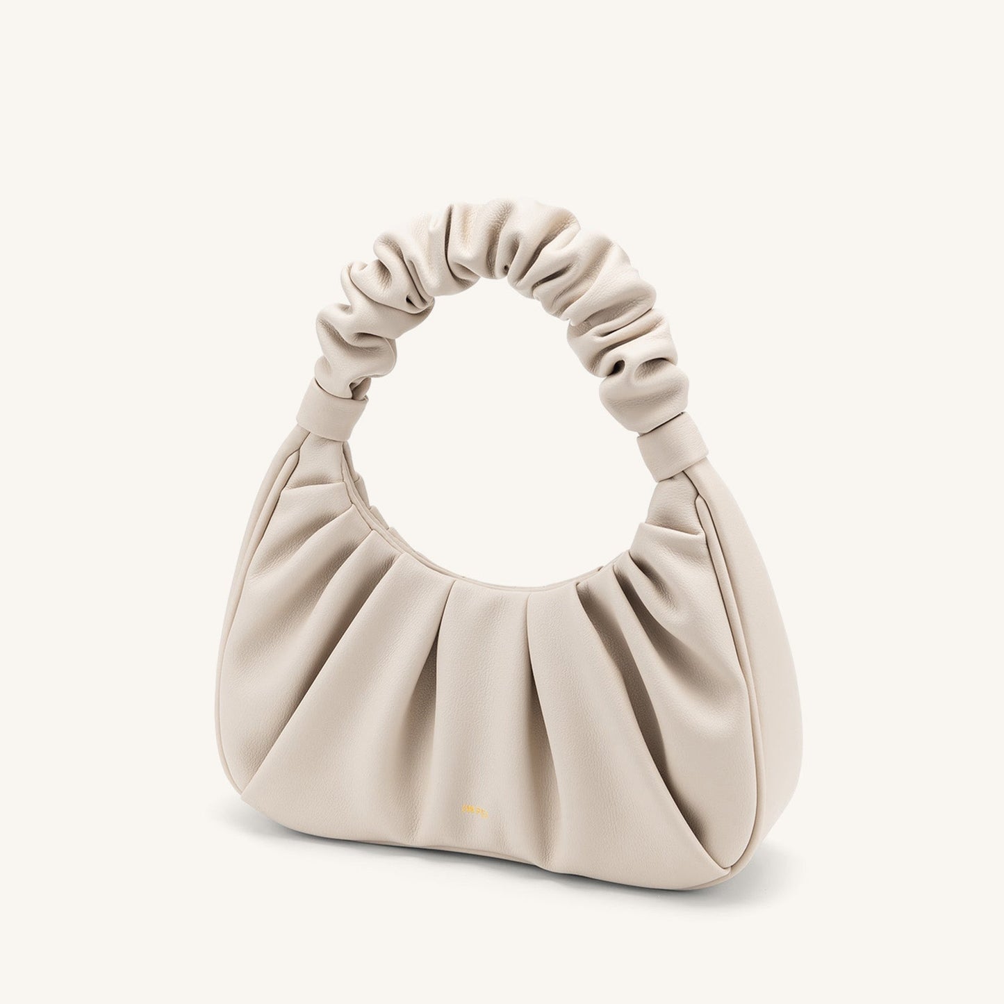 BOLSO FRUNCIDO Piel beige