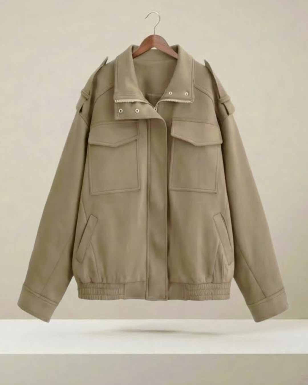 CHAQUETA ANTE MARFIL