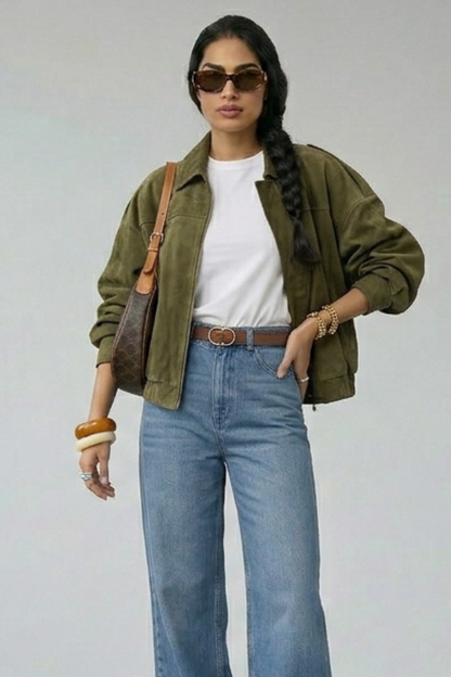 CHAQUETA ANTE MARFIL