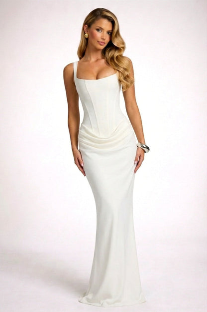 VESTIDO MAXI CORSET ENTALLADO