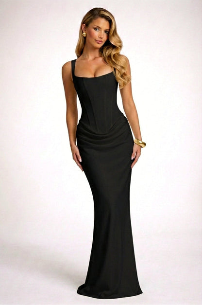 VESTIDO MAXI CORSET ENTALLADO