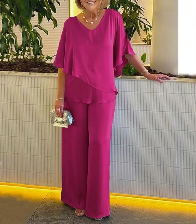 Martha | Conjunto de dos piezas con pantalón de pierna ancha