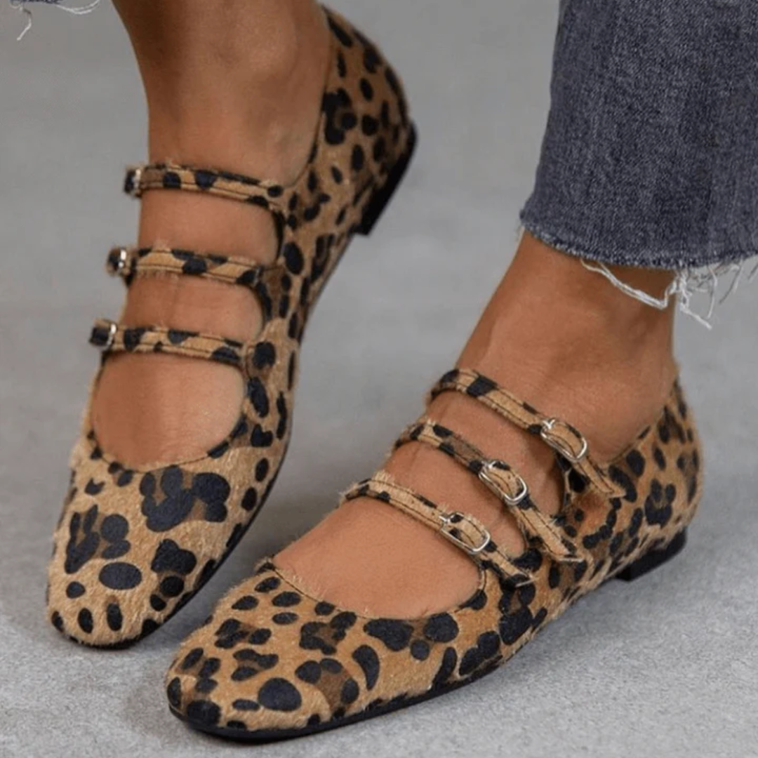Angelie - Zapatos con estampado de leopardo