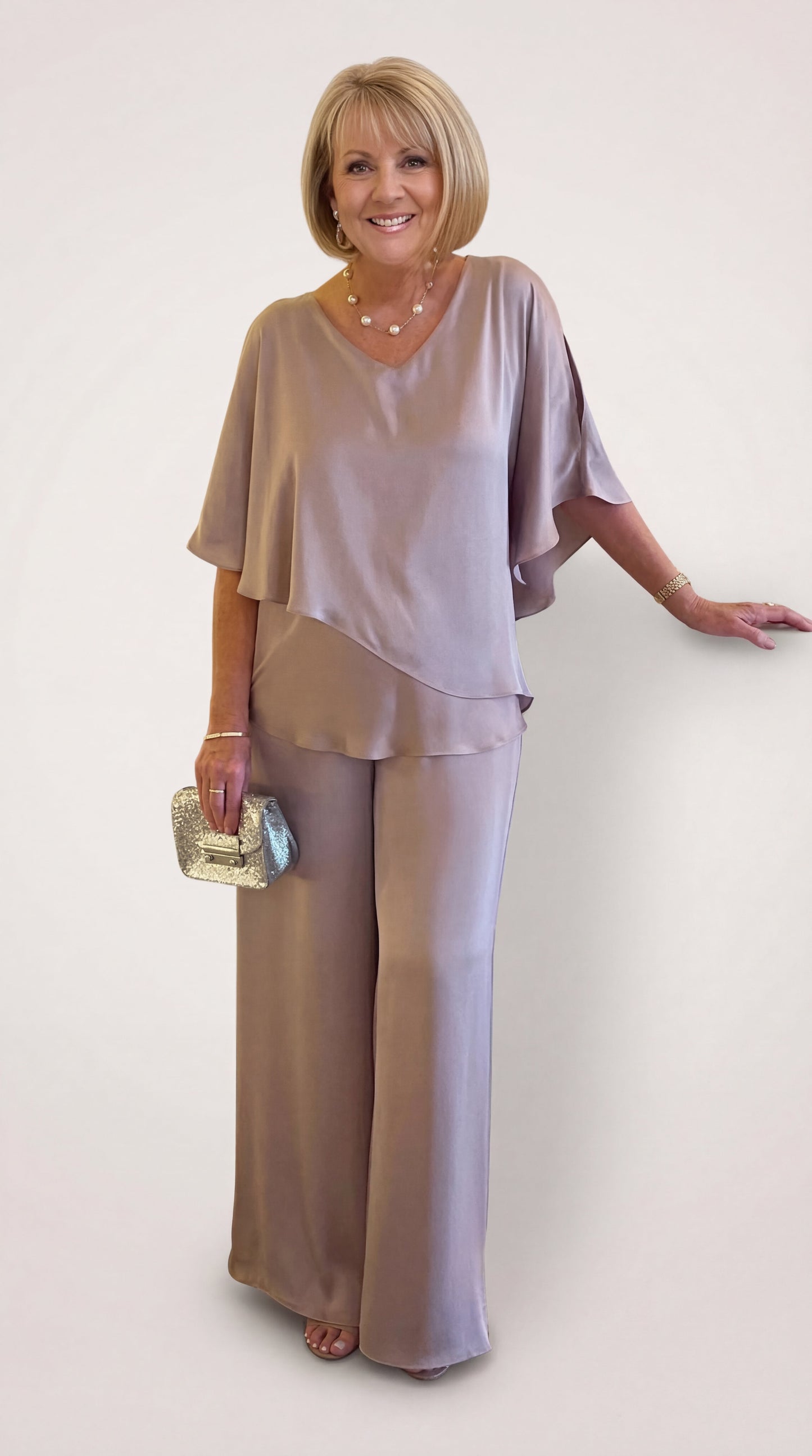 Martha | Conjunto de dos piezas con pantalón de pierna ancha