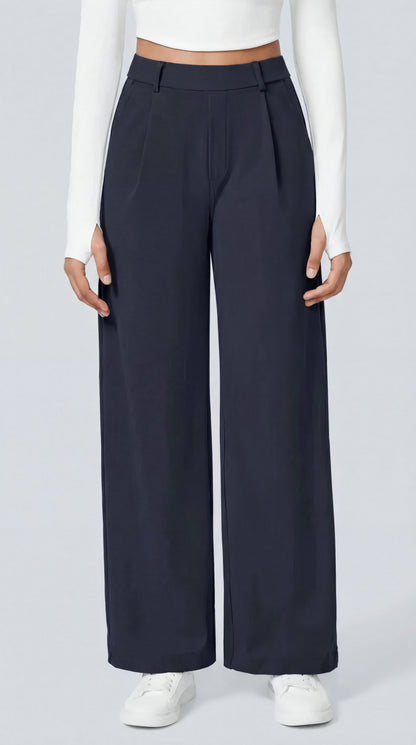 Juliana|Pantalones DayStretch de cintura alta, bolsillos y pierna recta