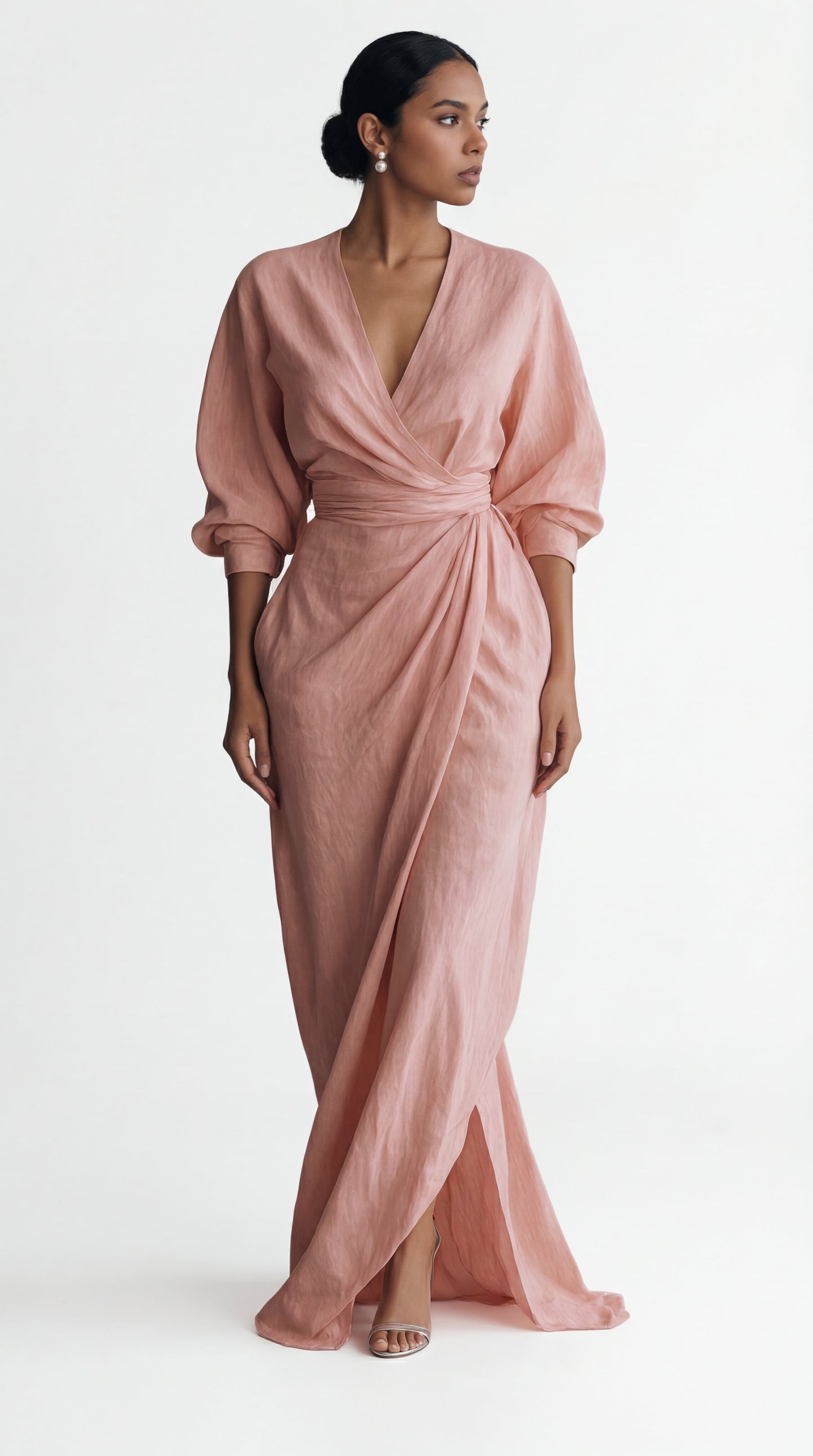 Vestido Maxi Minimalista de lino