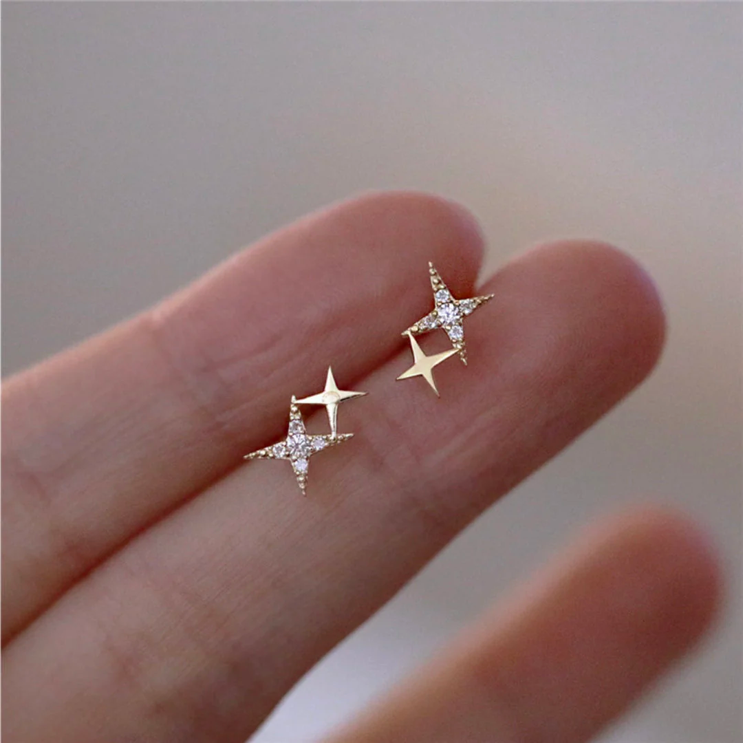 Pendientes de estrellas brillantes